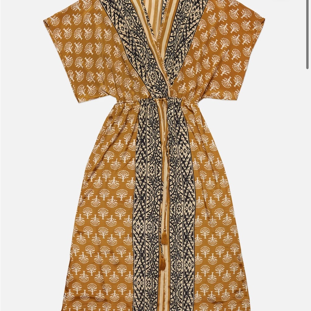 Deluc Elegant Tan and Black Women's Dress